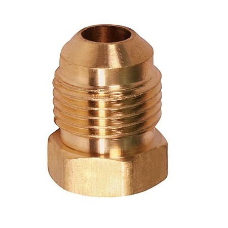 EVERFLOW 5/8" Flare Plug Pipe Fitting; Brass F39-58